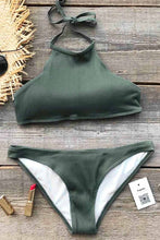 Load image into Gallery viewer, Matcha Ice Cream Halter bikini Set