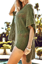Load image into Gallery viewer, Olive Green Crochet Cover Up